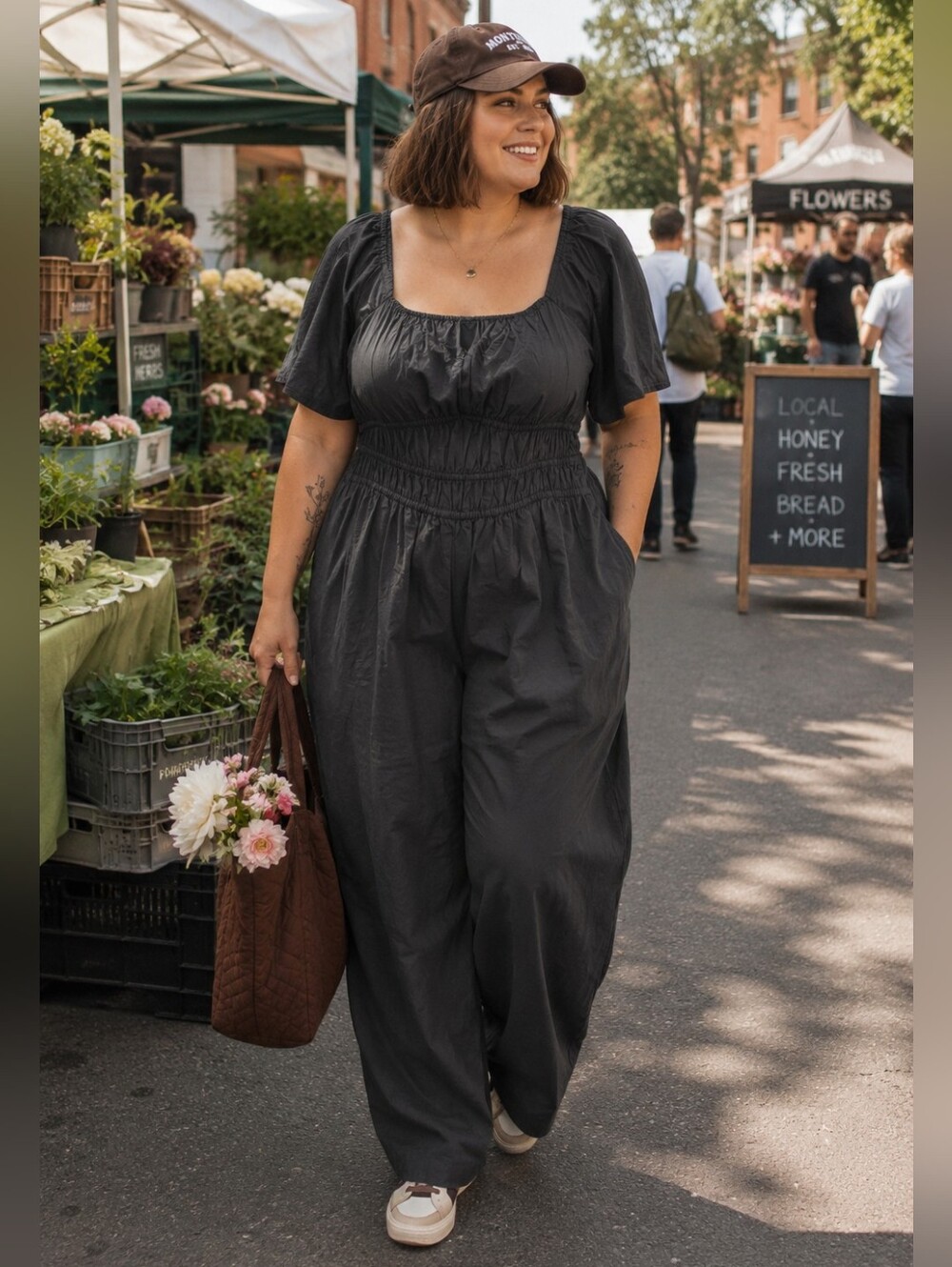 Old Navy NEW Size XL: Women's Black Smocked Under Chest Wide-Leg Jumpsuit